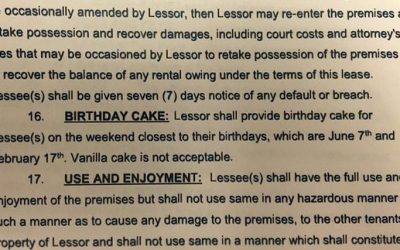 Tenant sneaks very important clause into his landlord’s lease